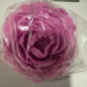 Pink Rose-Shaped handmade gardenia bloom goat milk soap 68.8 grams